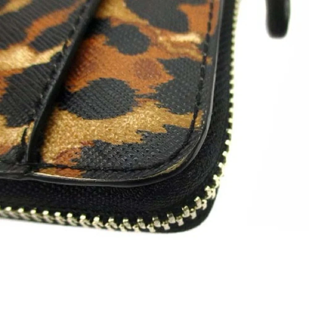 Coach Peyton Ocelot Leopard Print  Long Zip Around Wallet - Picture 4 of 11